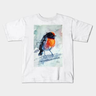 Red-capped robin Kids T-Shirt